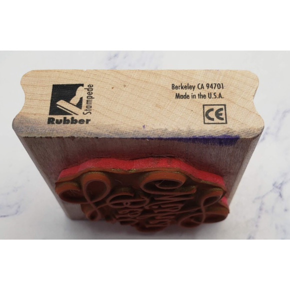 Rubber Stampede Elegant "Best Wishes" Rubber Stamp Item A865E Pretty Script - Picture 5 of 7